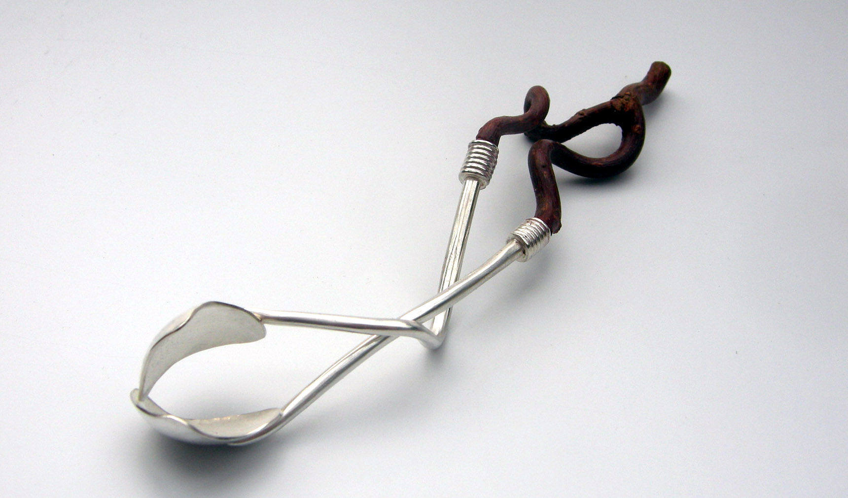 Twisted Hazel twig whimsy tongs